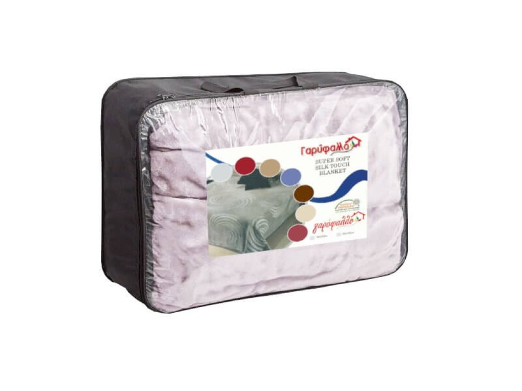 Κουβέρτα Υπέρδιπλη Βελουτέ Λιλά Super Soft Γαρύφαλλο | Γαρύφαλλο - Λευκά Είδη